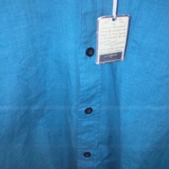 NWT J. Crew Blue Tailored Button Down Blouse - Picture 4 of 5